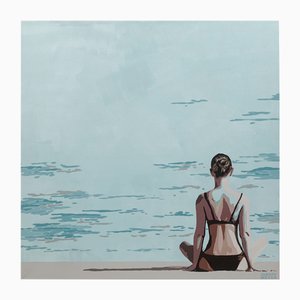 Joanna Woyda, The Beach: A Sunbed, 2025, Acrylic on Canvas