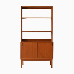 Scandinavian Bookcase with Storage Compartment, 1960s