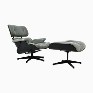 Set of Lounge Chair with Ottoman by Charles & Ray Eames for Herman Miller, 1970s