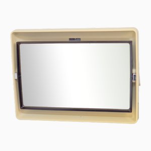 Vintage Rectangular Backlit Mirror from Allibert, France, 1970s