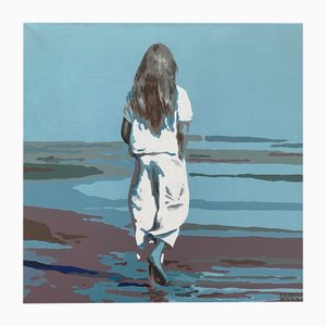 Joanna Woyda, The Beach: Waves, 2025, Acrylic on Canvas