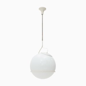 Lampada a sospensione con diffusore sferico, anni '70