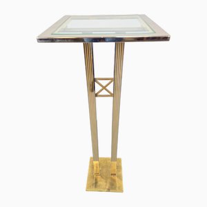 Regency Brass and Chrome High Side Table from Fratelli Orsenigo, 1970s