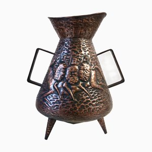 Vintage Copper Umbrella Stand attributed to Angelo Bragalini, Italy, 1960s