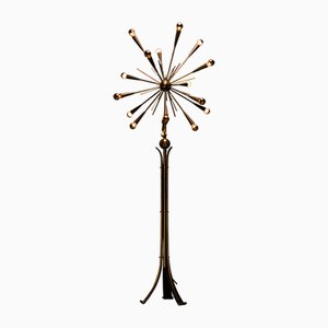 Lampadaire Sputnik en Laiton dans le style de Stilnovo, 1950s