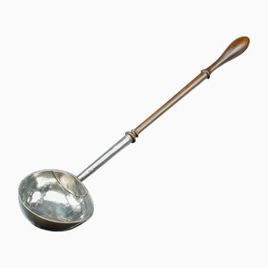 English Georgian Long Toddy Ladle Serving Spoon in Silver, 1810s