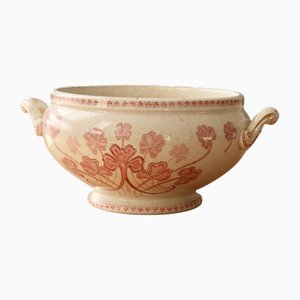 Antique Red Iron Earth Tureen from Lunéville