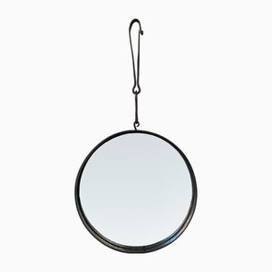 Brutalist Wrought Iron Mirror attributed to Leopold Gest, France, 1950s