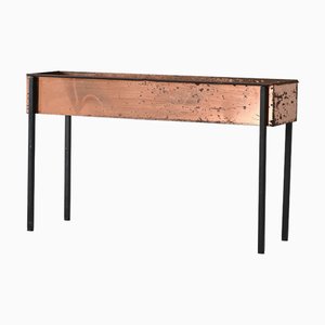 Cache-Pot Scandinave en Métal, 1960s