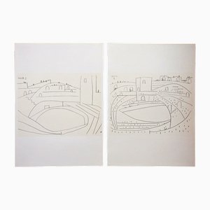 Pablo Picasso, Colosseum, Lithographs, 1961, Set of 2