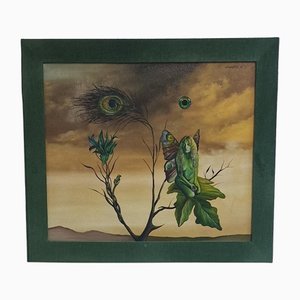 Gordon Faggetter, Surrealist Composition, 1975, Oil on Canvas, Framed