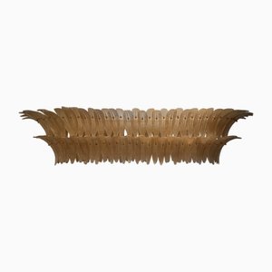 Mid-Century Kronleuchter aus Muranoglas & Messing, 2000er