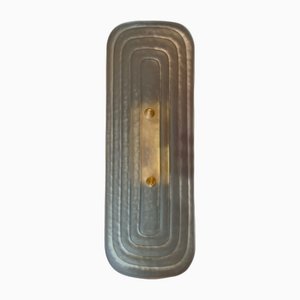 Sandgestrahlte Wandleuchte aus Muranoglas & Messing, 2000er