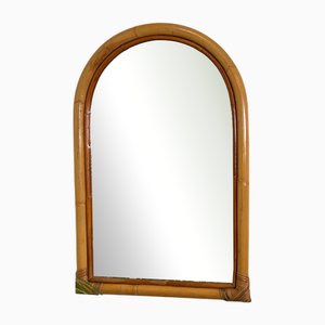 Vintage Bamboo Mirror, 1970s