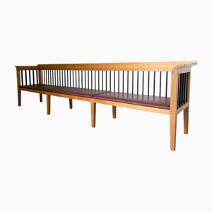 Large Wooden Bench, 1970s