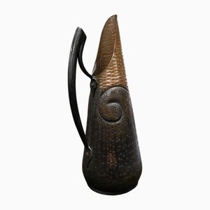 Copper and Sheet Metal Pitcher by Jean Goardère, 1910s