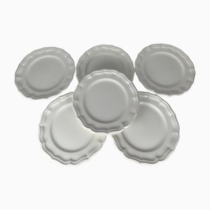 Vintage Coquille Modell Flache Gien Teller, 1950er, 6er Set