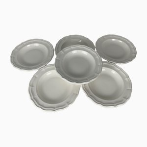 Vintage Coquille Modell Deep Gien Teller, 1950er, 6er Set