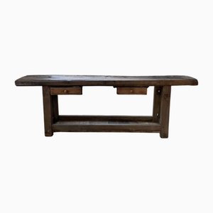 Oak Console Workbench, 1950s