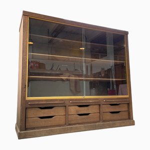 Oak Display Cabinet, 1950s