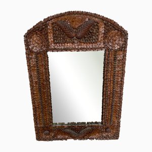 Brutalist Pine Cone Mirror, 1890s