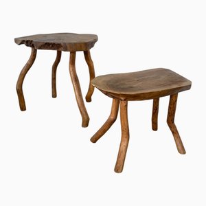 Elm Side Tables, 1960s, Set of 2