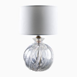 Irisierende Art Deco Tischlampe aus Muranoglas, 1950er