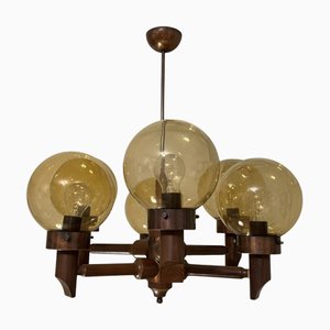 6-Armed Sputnik Chandelier, Former Yugoslavia, 1970s