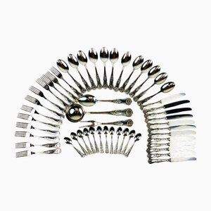 Silbernes Vintage Besteck, Italien, 1960er, 51 . Set
