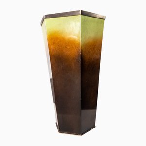 Art Deco Green Bronze Vase by Bernhard Linder Modern Metallkonst, Stockholm, 1938