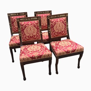 Chaises Empire en Acajou, Set de 4