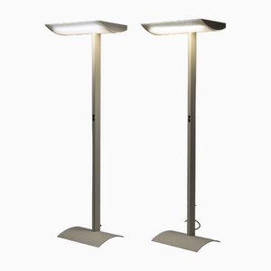 Weiße Sames Stehlampen, 1980er, 2er Set