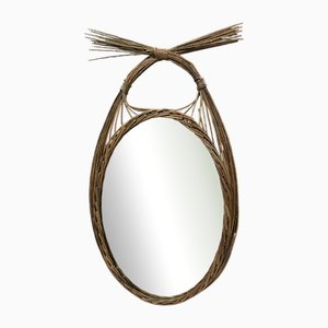 Oval Wicker Mirror, 1952