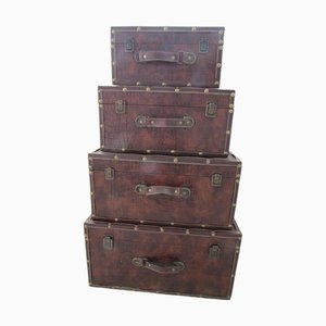 Vintage Nesting Suitcases, 1970s, Set of 4