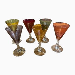 Verres Vintage en Cristal, Hongrie, 1958, Set de 6