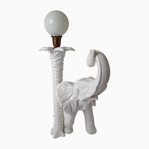 Lampe de Bureau ou Lampadaire Elephant Blanc, Italie, 1970s