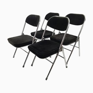 Sillas plegables vintage, años 70. Juego de 4