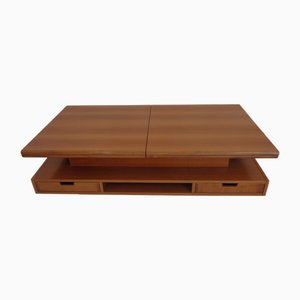Opening Bar Table in Blond Walnut by Claudio Salocchi for Luigi Sormani, 1960s