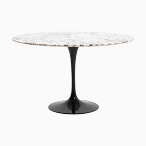 Round Calacatta Viola Marble Dining Table by Eero Saarinen for Knoll, 1970s