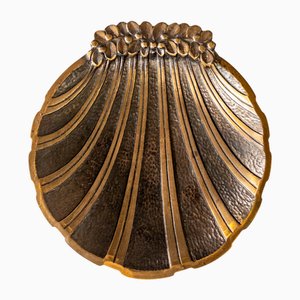 Art Deco Bronze Shell Dish by Niels Dan Ravn, 1930s