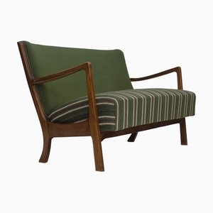 Danish Wool and Beech 2-Seater Sofa, 1960s