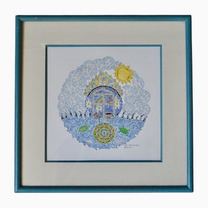 Mika Sofia da Silva, Composition, 1991, Colored Artwork, Framed