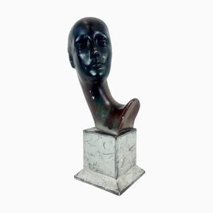 Handgefertigte Mid-Century Schaufensterpuppe mit weiblichem Kopf, 1950er