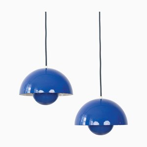 Vintage Flowerpot Hängelampen von Verner Panton für Louis Poulsen, 2er Set