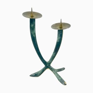 Mid-Century Bronze Tripod Candleholder, 1960s