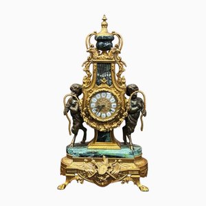 Große Uhr aus Messing & Bronze
