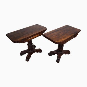 Rosewood Card Tables, 1935, Set of 2