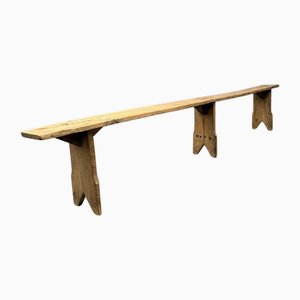 Panca lunga e stretta in legno di frutta, Francia
