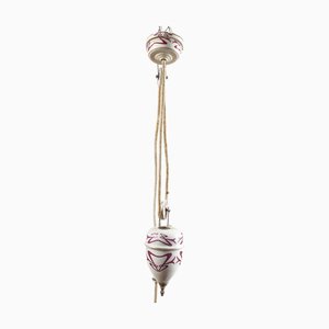 Art Nouveau Ceramic Up-and-Down Pendant