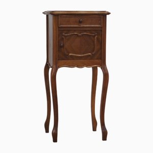 Early 20th Century Bedside Table with Reddish Marble Top